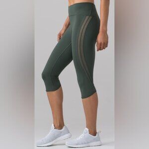 Lululemon Sun Setter Crop (17”)Dark Forest